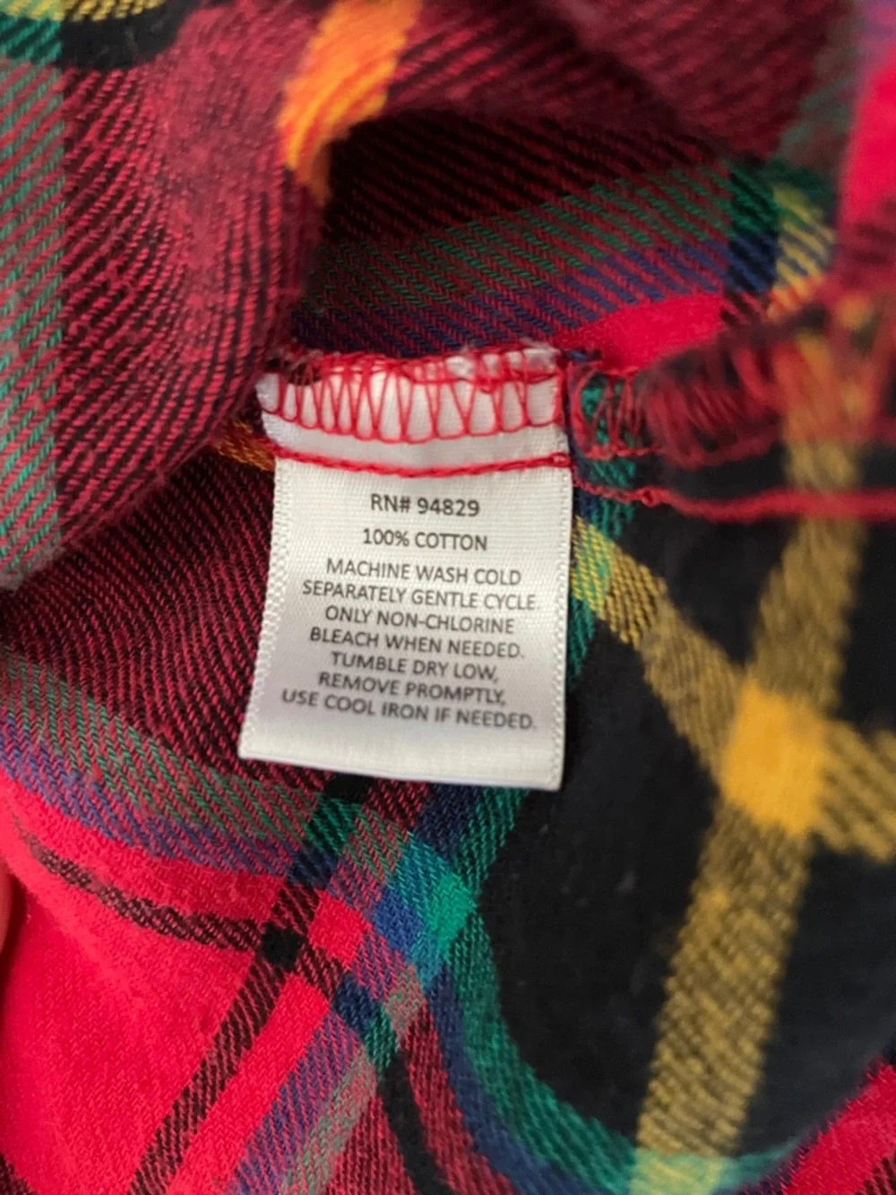 Derek Heart Red, Green and Yellow Plaid Shirt - Picture 4 of 4